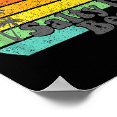 Salty Lil Beach Retro Vacation Funny Summer Quote  Poster (Hoek)