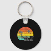 Salty Lil Beach Retro Vacation Funny Summer Quote  Sleutelhanger (Voorkant)