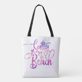 Salty Lil Beach Tote Bag (Achterkant)