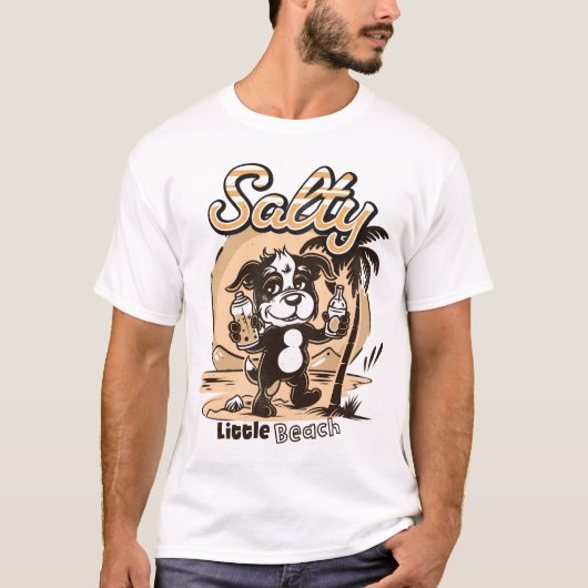 Salty Little Beach T-shirt (Voorkant)