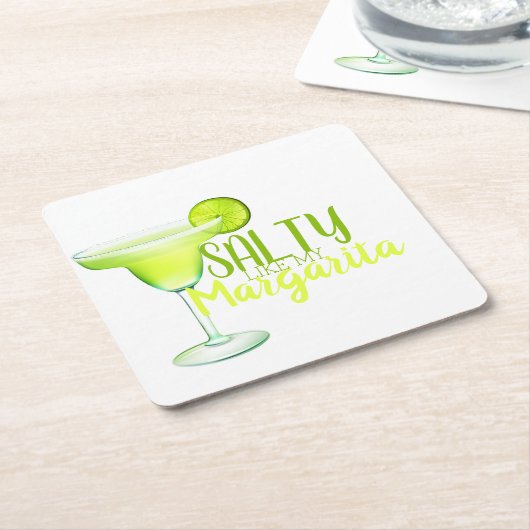 Salty Margarita Kartonnen Onderzetters (Schuin)