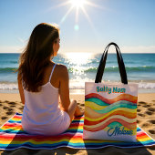 Salty Mom Beach Summer Style Tote Bag