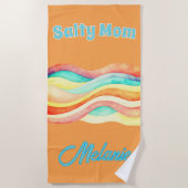 Salty Mom Coastal Summer Vibes Strandlaken (Voorkant)
