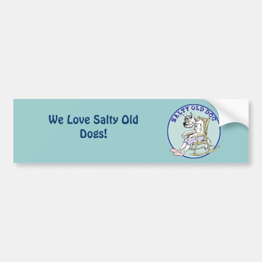 Salty Old Dog Bumpersticker (Voorkant)