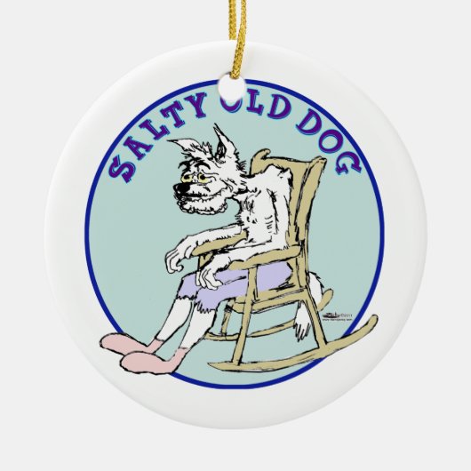 Salty Old Dog Keramisch Ornament (Voorkant)