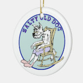 Salty Old Dog Keramisch Ornament (Links)