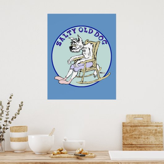 Salty Old Dog Poster (Keuken)