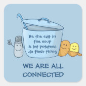 Salty Potato Soup Vierkante Sticker (Voorkant)