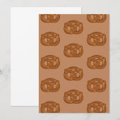 Salty Pretzels Lovers Food Bakers Loop Shape Bedankkaart (Voorkant / Achterkant)