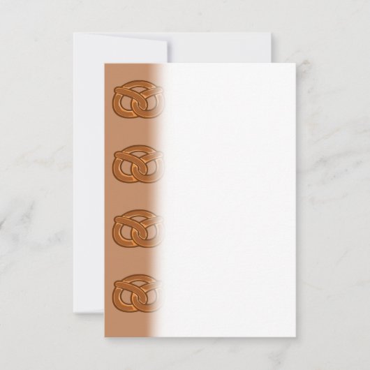 Salty Pretzels Lovers Food Bakers Loop Shape Bedankkaart (Voorkant)