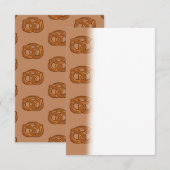 Salty Pretzels Lovers Food Bakers Loop Shape Bedankkaart (Voorkant / Achterkant)