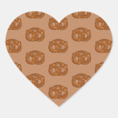 Salty Pretzels Lovers Food Bakers Loop Shape Hart Sticker (Voorkant)