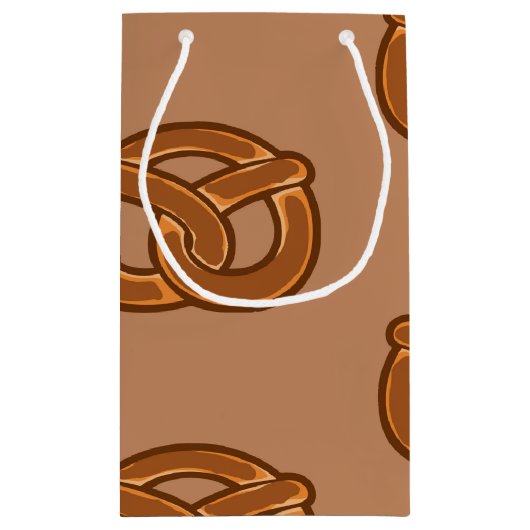Salty Pretzels Lovers Food Bakers Loop Shape Klein Cadeauzakje (Achterkant)