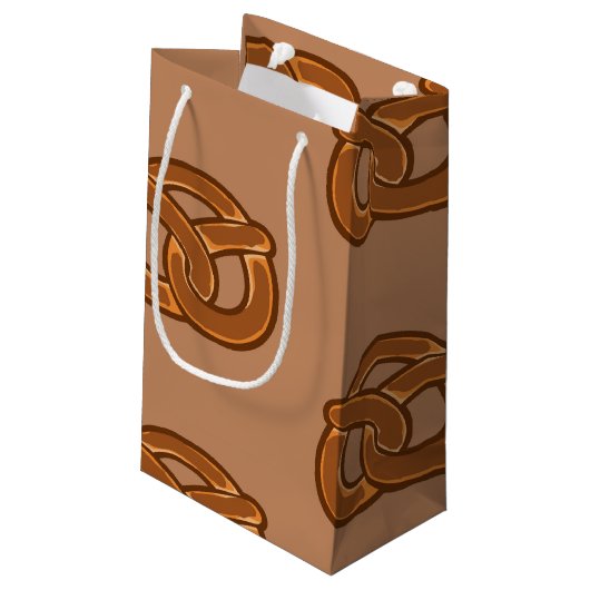 Salty Pretzels Lovers Food Bakers Loop Shape Klein Cadeauzakje (Achterkant Gekanteld)