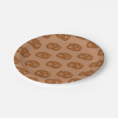 Salty Pretzels Lovers Food Bakers Loop Shape Papieren Bordje (Gekanteld)