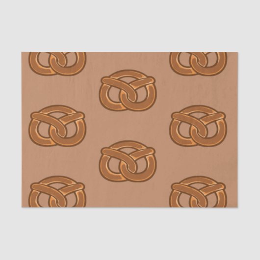 Salty Pretzels Lovers Food Bakers Loop Shape Tissuepapier (Voorkant)
