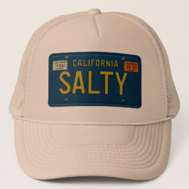 Salty -Retro 1969 California License Plate Graphic Trucker Pet