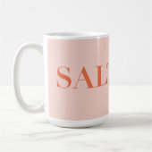 SALTY Sarcastic Typografie Design in Oranje Red Koffiemok (Links)