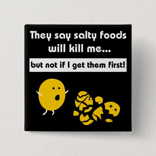 Salty Snacks Vierkante Button 5,1 Cm (Voorkant)