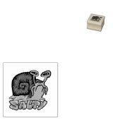 Salty Snail Wood Art Stamp Rubberstempel (Gestempeld)