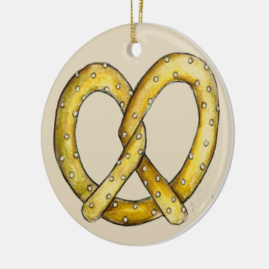 Salty Soft Pretzel New York City Street Food Keramisch Ornament (Links)