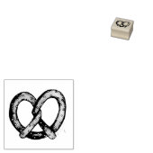 Salty Soft Pretzel Pretzels Snack Junk Food Foodie Rubberstempel (Gestempeld)