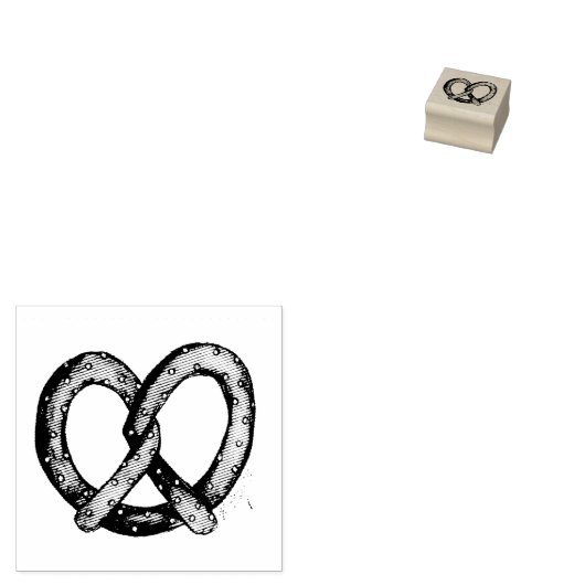 Salty Soft Pretzel Pretzels Snack Junk Food Foodie Rubberstempel (Gestempeld)