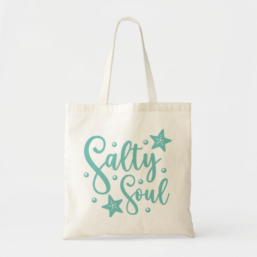 Salty Soul Quote Tote Bag (Voorkant)