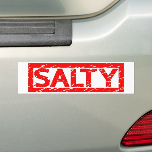 Salty Stamp Bumpersticker (Op auto)