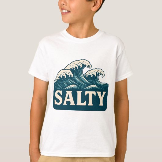 Salty Teal Blue Surf Beach Waves | Coastal Life T-shirt (Voorkant)