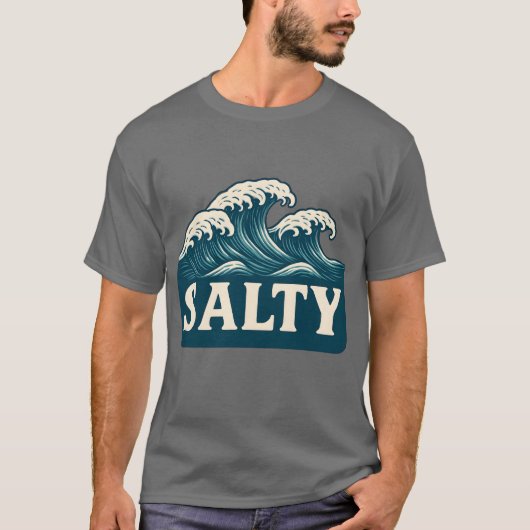 Salty Teal Blue Surf Beach Waves | Coastal Life T-shirt (Voorkant)