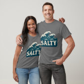 Salty Teal Blue Surf Beach Waves | Coastal Life T-shirt (Unisex)