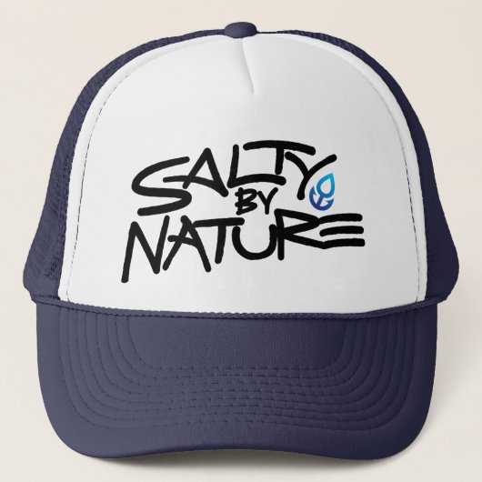 Salty Trucker Hat: Blauw Pet (Voorkant)