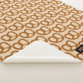 Salty Twisted Bread Pretzels Patroon, eigen initia Sherpa Deken (3/4)