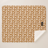 Salty Twisted Bread Pretzels Patroon, eigen initia Sherpa Deken (Voorkant (horizontaal))