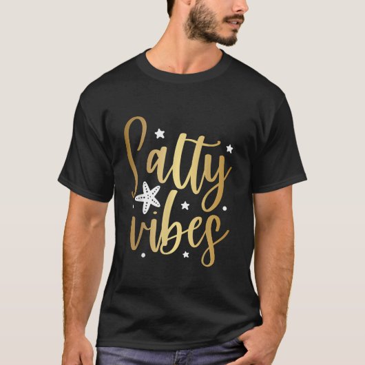 Salty Vibes Summer Vacation Beach T-shirt (Voorkant)