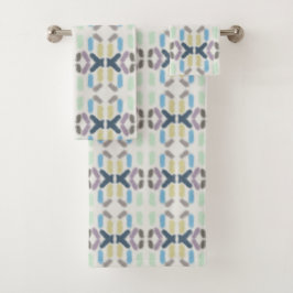 Salty Watercolor Pastel Colors On Cloud White Bad Handdoek