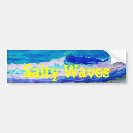 Salty Waves Bumpersticker (Voorkant)