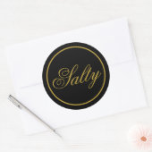 "Salty" Wedding Sticker - Black Gold (Envelop)