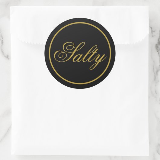 "Salty" Wedding Sticker - Black Gold (Tas)