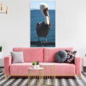 Salty Zee Pelican Canvas Afdruk (Insitu (Woonkamer))