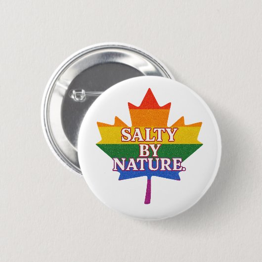 SaltyByNature Pride Pin Ronde Button 5,7 Cm (Voorkant /achterkant)