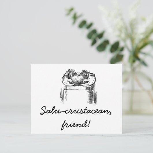 Salu-schaaldieren Briefkaart (Staand voorkant)