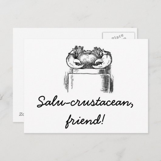 Salu-schaaldieren Briefkaart (Voorkant / Achterkant)