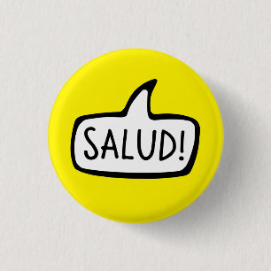 Salud! Breton Greeting Hallo, Bretagne, Brezhoneg Ronde Button 3,2 Cm