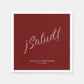 ¡Salud! Dieprood Minimalistische Cocktail voor elk Servet (Voorkant)