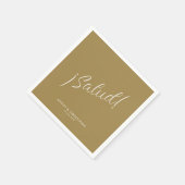 ¡Salud! Gouden Minimal Feestelijke Cocktail Servet (Hoek)