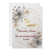 Saludo Feliz Navidad elegante y delicado