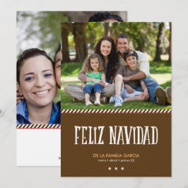 Saludo militar de la Navidad de Brown Feestdagenkaart
