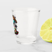 saludos a mis amigos - Grüsse an meine Freunde Shot Glas (Rechts)